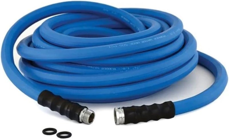 BluBird AG-LITE AL3425 3/4" x 25' Rubber Farm & Ranch Water Hose, Lightweight, 500 PSI, 50F to 190F Degree, Polyester Braided, Brass GHT Fittings, 4 Finger-Grip Bend Restrictor, Agriculture & Industrial Use - Image 2
